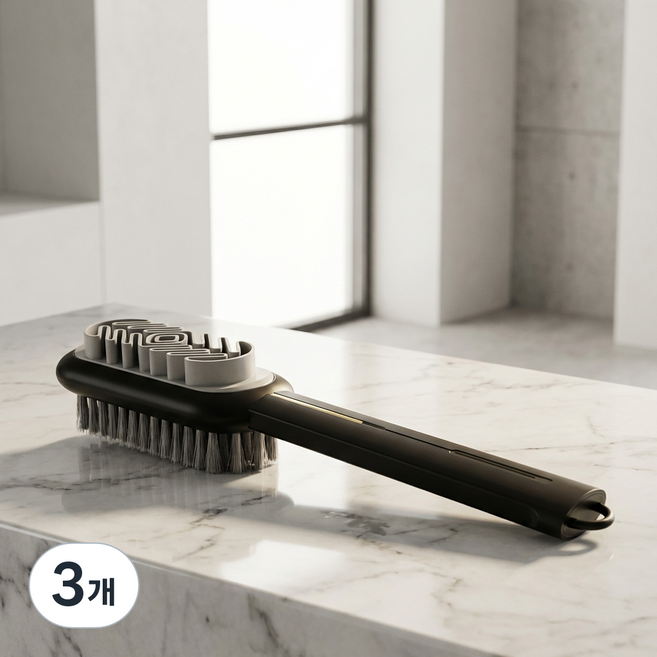 몰투데이 슈즈스마일 어그부츠 운동화 신발 솔 세척 브러쉬, 블랙, 3개