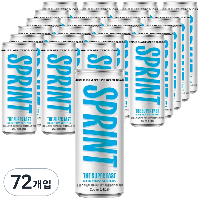 클룹 스프린트 에너지드링크 애플블라스트 제로, 72개입, 250ml