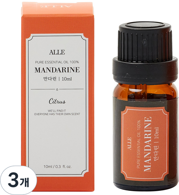 알레 퓨어 에센셜 오일 백프로 만다린, 10ml, 3개