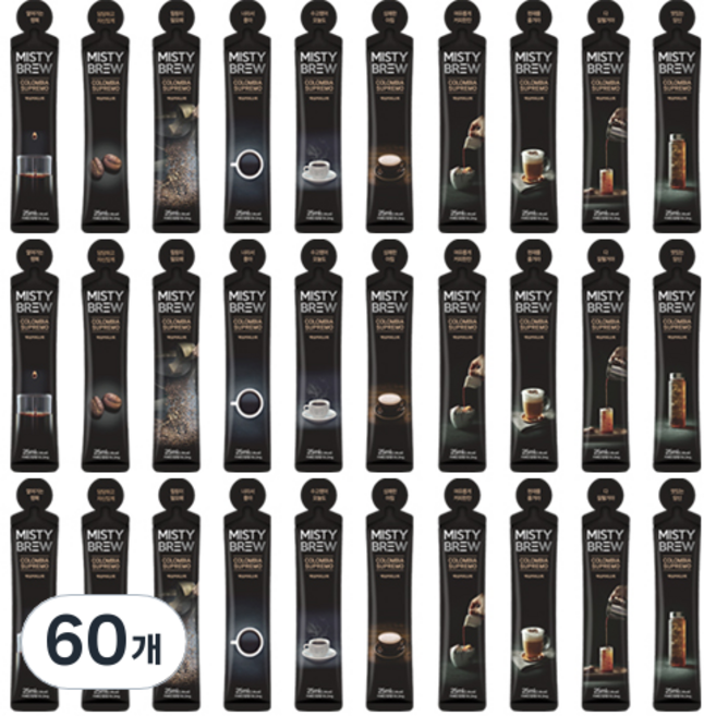 미스티브루 콜롬비아 수프리모 스틱 액상커피, 25ml, 1개입, 60개