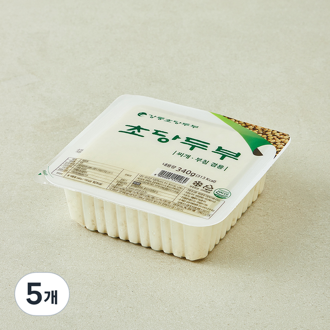 강릉초당두부 초당두부, 340g, 5개
