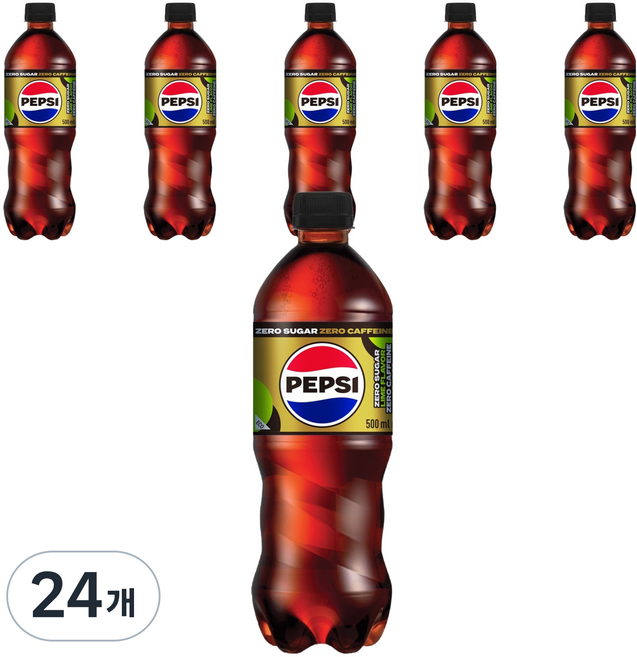펩시 콜라 제로 슈거 라임향 제로 카페인, 500ml, 24개