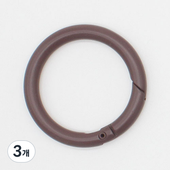 Button King 東大門鈕扣王 一鍵式開合彩色O型環 30mm, 深棕色, 3個