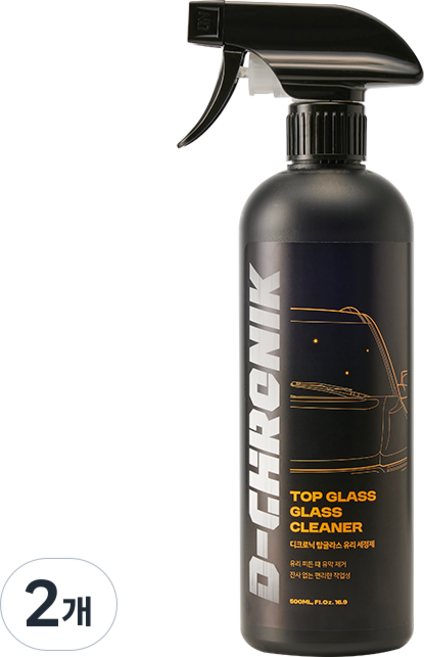 D-CHRONIC Top Glass 玻璃清潔劑, 2個, 500ml
