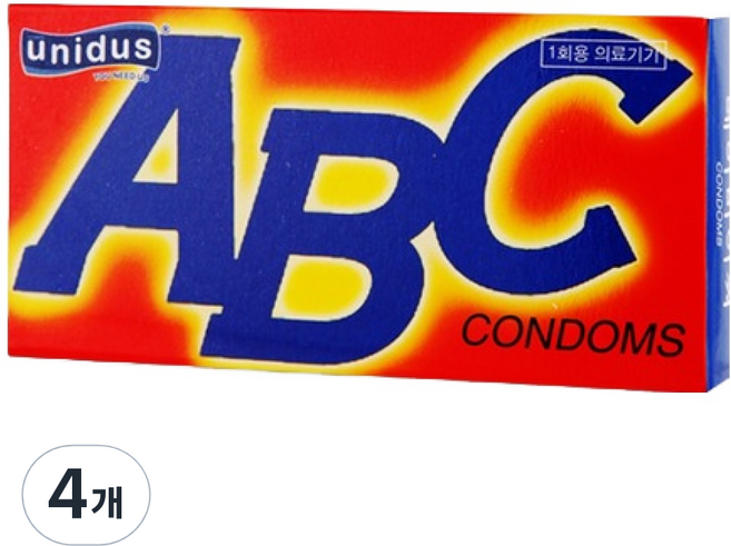 유니더스 에이비씨 콘돔, 10개입, 4개