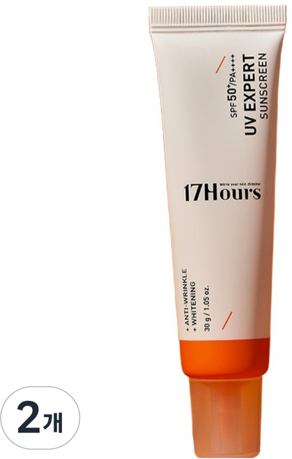 17아워즈 UV 엑스퍼트 선 스크린 SPF50+ PA++++, 2개, 30g