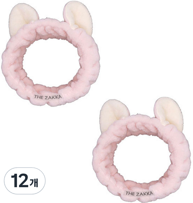 더자카 냐옹이 헤어밴드, 핑크, 12개