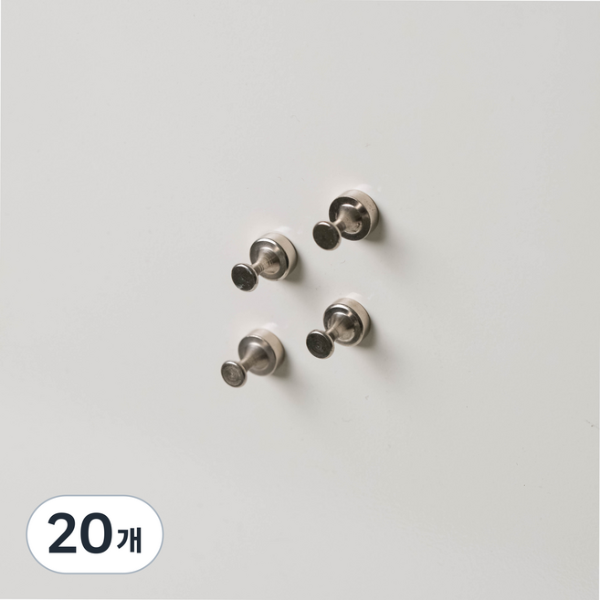 바나코 이지 클램프 데스크 파티션 호환 마그네틱 기본핀, 실버, 20개