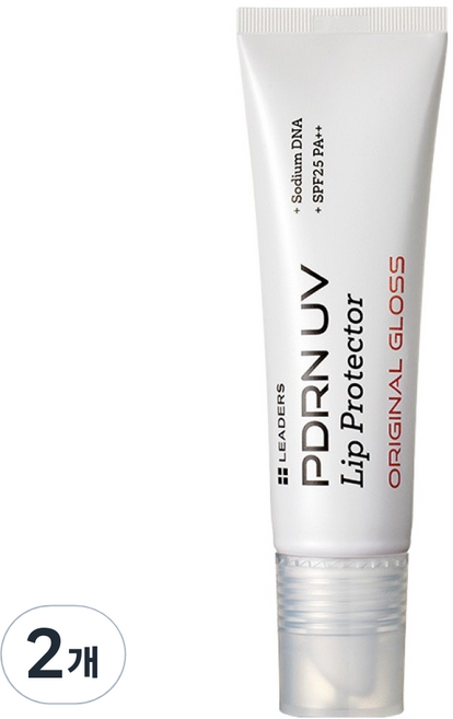 LEADERS 麗得姿 PDRN UV 防護潤唇蜜 SPF25 PA++, 10ml, 2個, 經典光澤
