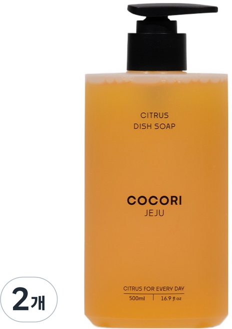 코코리제주 감귤 주방세제, 500ml, 2개