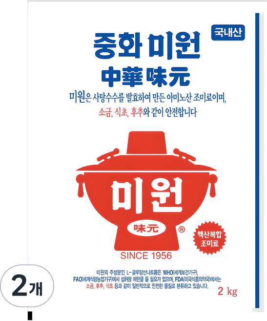 미원 중화요리전용, 2kg, 2개