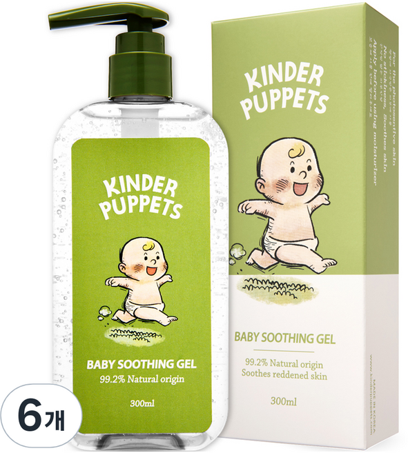 킨더퍼페츠 유아용 수딩젤, 6개, 300ml