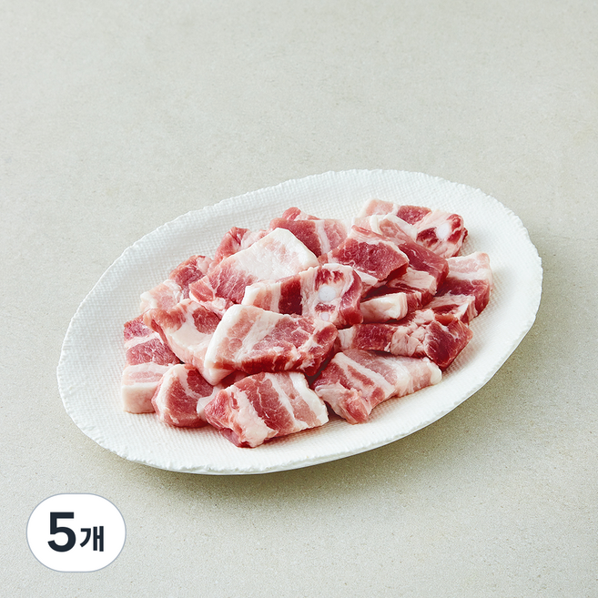 미국산 삼겹살 찌개용 (냉장), 5개, 300g