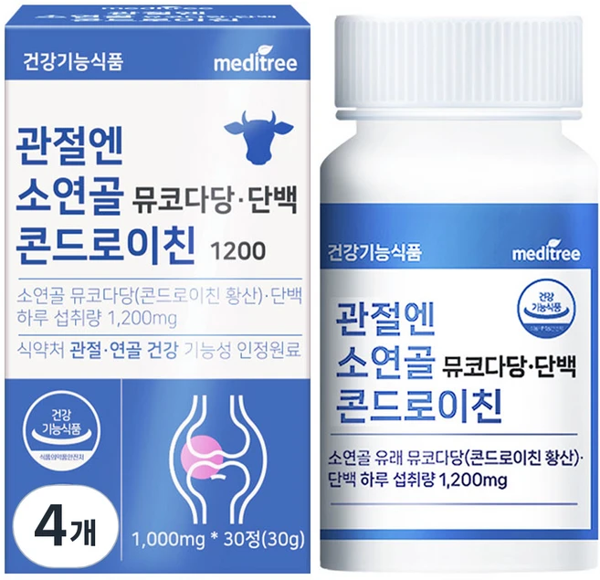 메디트리 관절엔 소연골 뮤코다당 단백 콘드로이친, 30정, 4개 - 쿠팡
