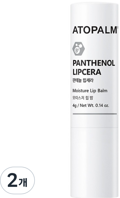ATOPALM 愛多康 泛醇Lipsera護唇膏 無色, 2個, 4g, CLEAR 無香