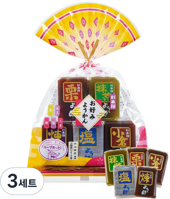 스기모토야 오꼬노미 요깡 고슈 5종 세트, 320g, 3세트