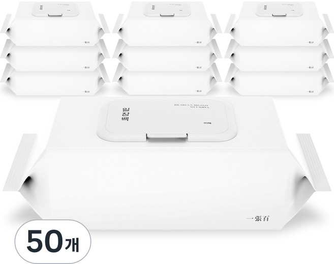 디어커스 일장백 물티슈 캡형, 80매, 50개