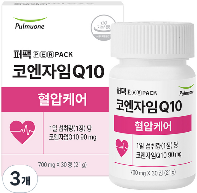 퍼팩 풀무원 퍼펙 코엔자임Q10 혈압케어 코큐텐 21g, 3개, 30정