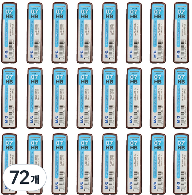 엠앤지 하이 폴리머 샤프심 HB, 72개, 0.7mm