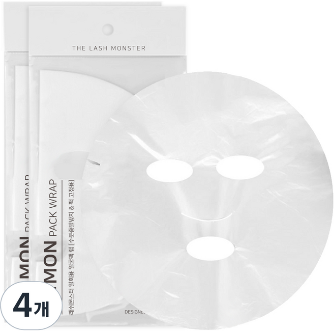 라몽 일회용 얼굴팩 랩 마스크, 100개입, 4개