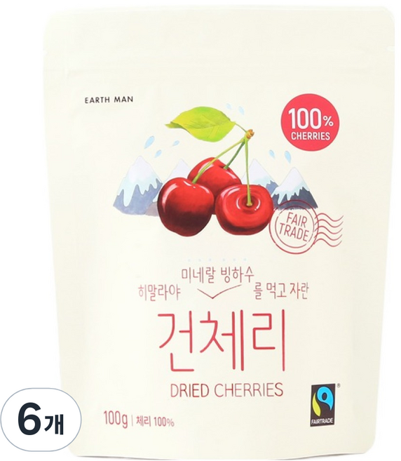 어스맨공정무역 히말라야 건체리, 100g, 6개