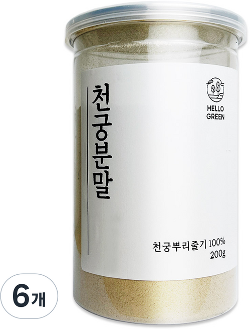 헬로우그린 국내산 천궁 분말 가루, 6개, 200g