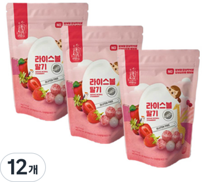 아비삭 라이스볼, 딸기, 12개, 30g