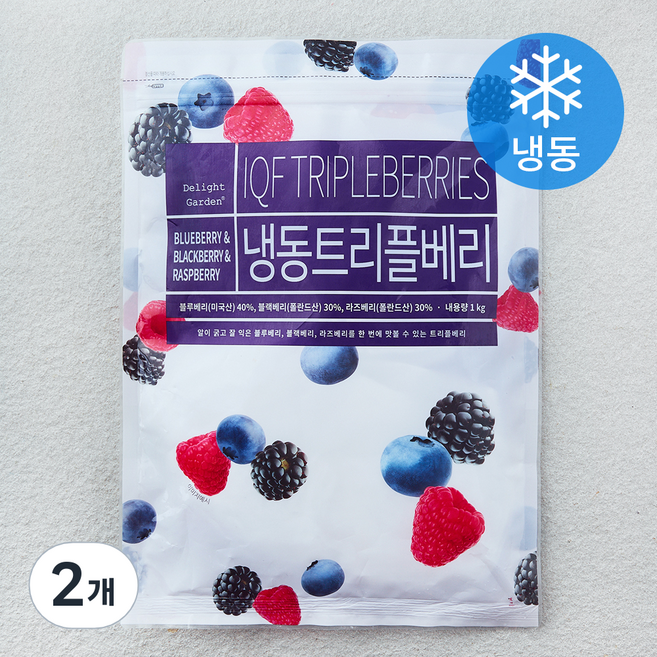 딜라잇가든 트리플베리 (냉동), 2개, 1kg