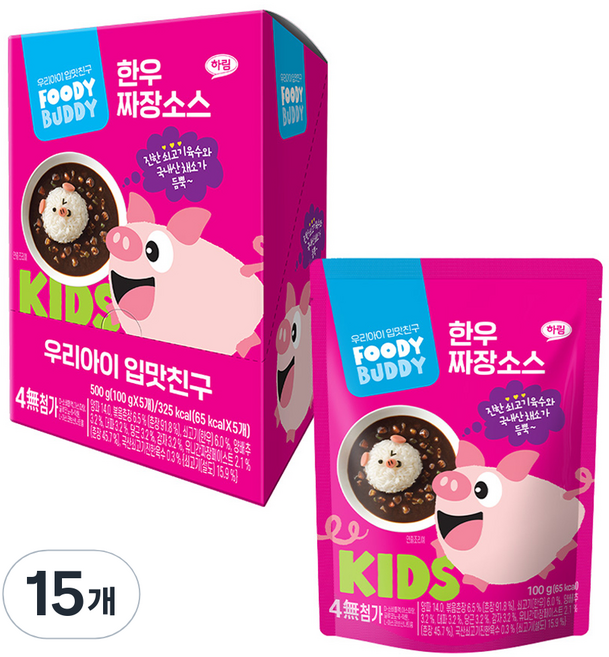 푸디버디 한우 소스, 100g, 15개, 한우짜장맛