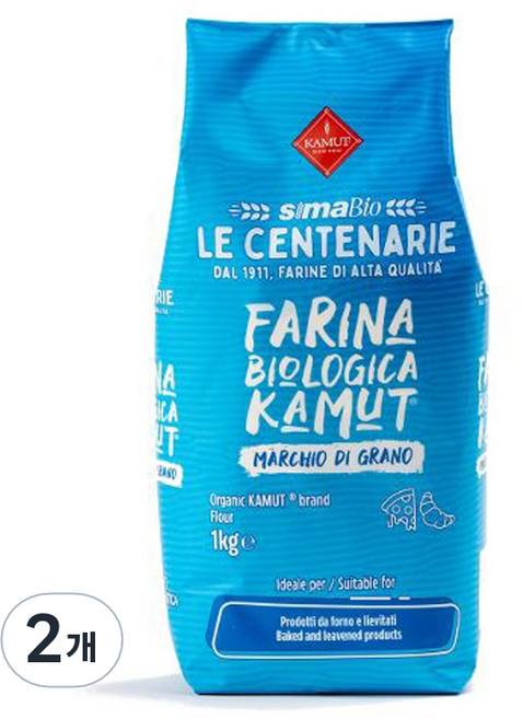 시마바이오 유기농 카무트 호라산 밀가루, 2개, 1kg