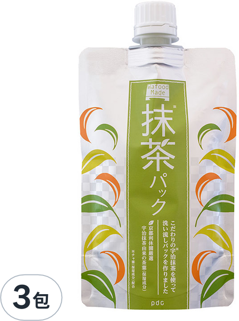 pdc 抹茶面膜 深層清潔淨化毛孔汙垢 日本原裝進口, 3包, 1入