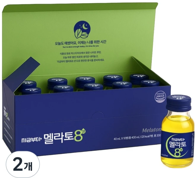지금부터 멜라토8샷 식물성 멜라토닌, 400ml, 2개 - 쿠팡