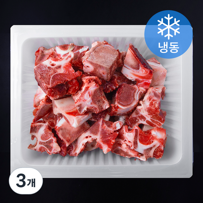 국내산 소고기 잡뼈 2등급 탕용 (냉동), 3개, 3kg