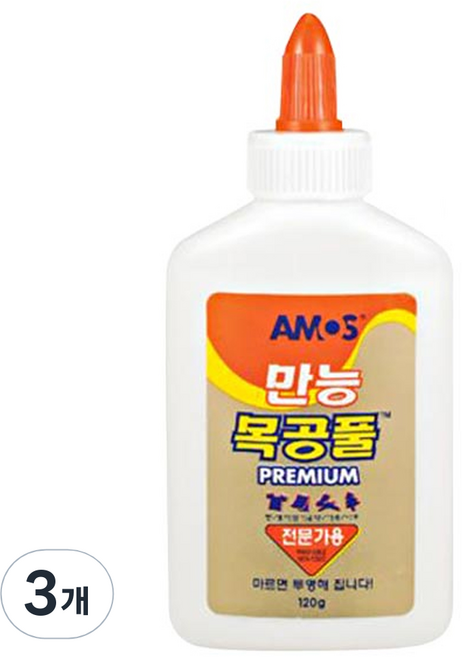 아모스 만능 목공풀 120g, 3개