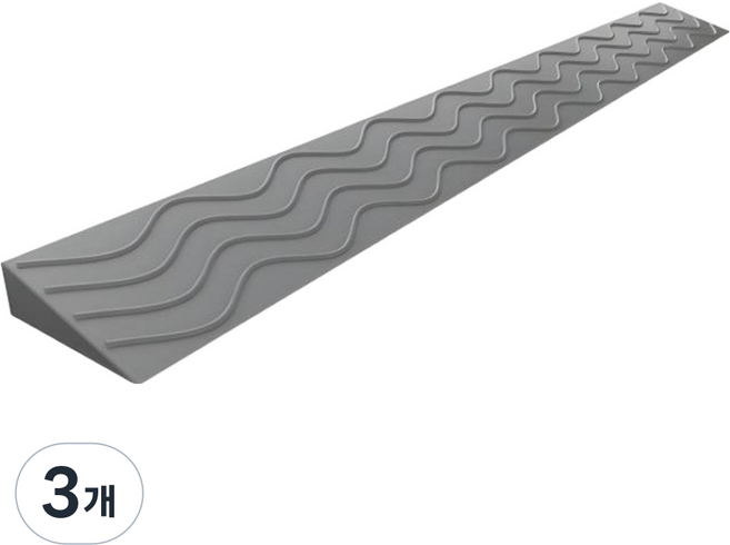 디펜즈만 가정용 안전 발판 휠체어 경사로발판, 블랙, 3개