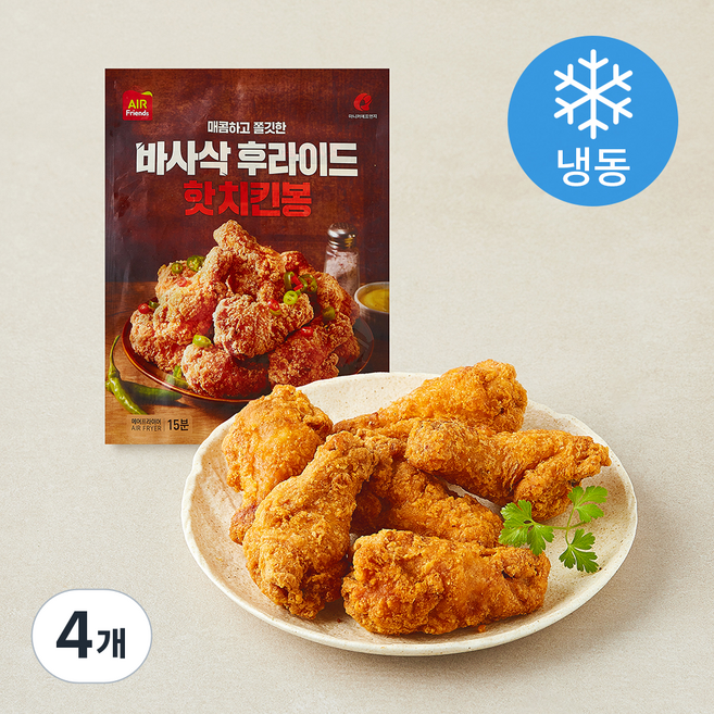 마니커에프앤지 바사삭 후라이드 핫 치킨봉 (냉동), 300g, 4개