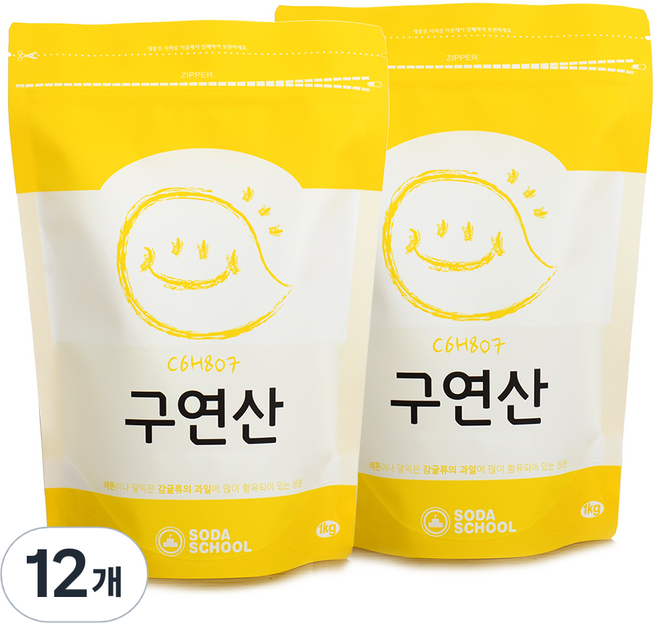 SODA SCHOOL 檸檬酸, 1kg, 12個