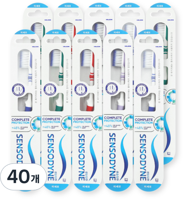 센소다인 컴플리트 프로텍션 복합모 칫솔 랜덤발송, 1개입, 40개