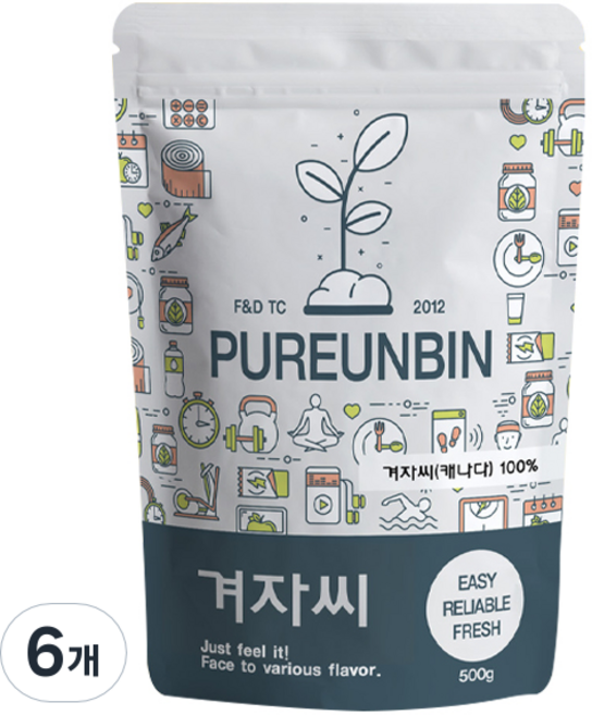 푸른빈 겨자씨, 500g, 6개