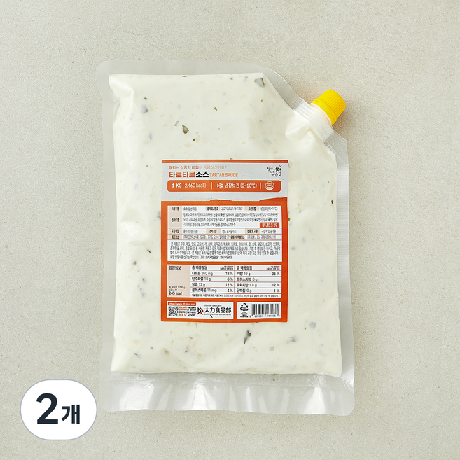 잘식비 타르타르 소스, 1kg, 2개