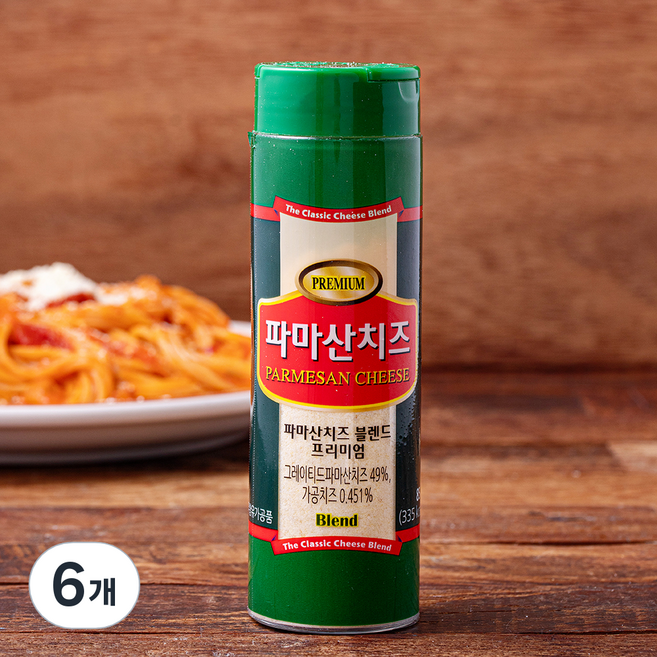 파마산 치즈 블렌드, 85g, 6개, 1개입