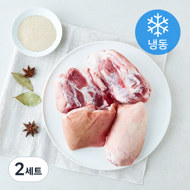 뼈없는 순살족발 1kg + 족발조리분말 40g x 2개입 세트 (냉동), 2세트