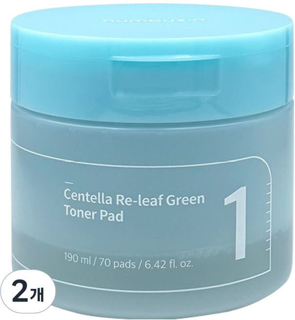 넘버즈인 1번 시카 갈아만든 초록패드 190ml, 70매입, 2개