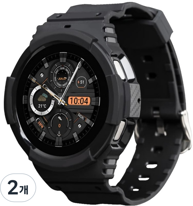 아이몰 스포츠 일체형 사이드 풀커버 스트랩, 블랙, 2개