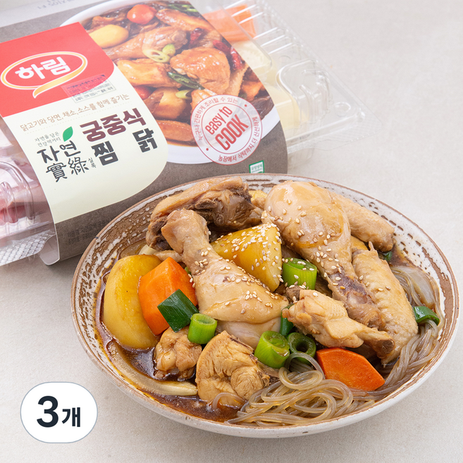 자연실록 궁중식 찜닭 밀키트, 750g, 3개