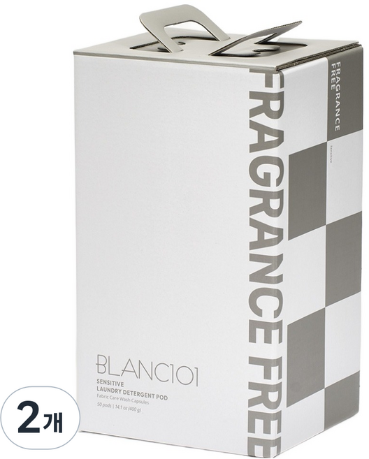 블랑101 센서티브 캡슐 세탁세제 무향 8g, 2개, 50개입