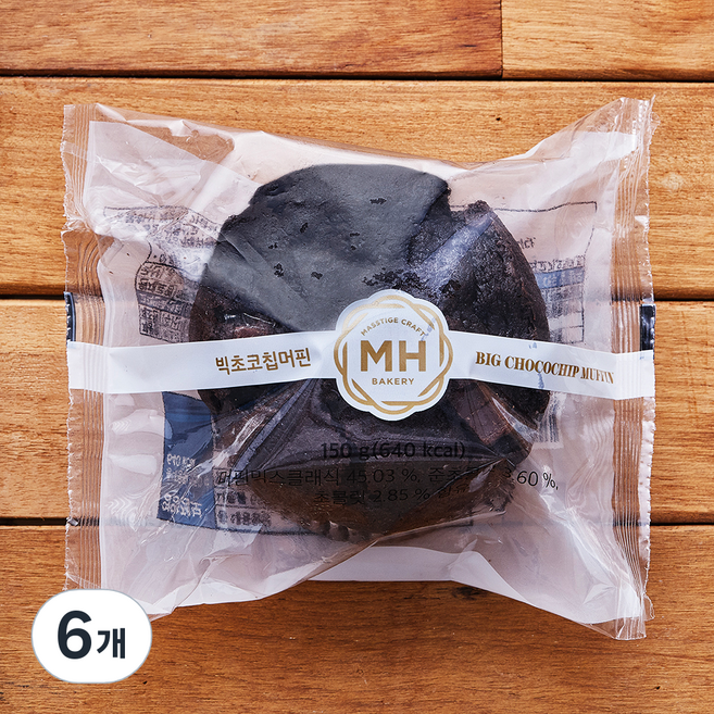빅초코칩머핀, 150g, 1개입, 6개