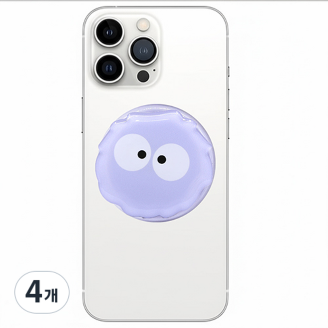 제이카라 맥세이프 호환 그립톡 스마트톡 거치대, B17 먼지 퍼플, 4개