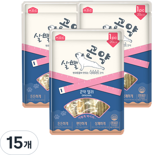 선진펫 살뺄곤약 강아지 젤리 간식, 오리지날, 80g, 15개