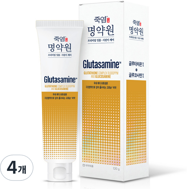 죽염 명약원 프리미엄 잇몸시린이 치약, 120g, 4개